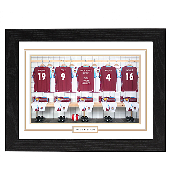 Personalised Framed 100% Unofficial West Ham Football Shirt Photo A3